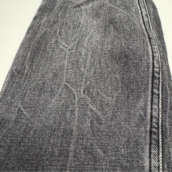 Abercrombie & fitch black washed out jean the mom high rise size 25 extra long - Picture 6 of 7